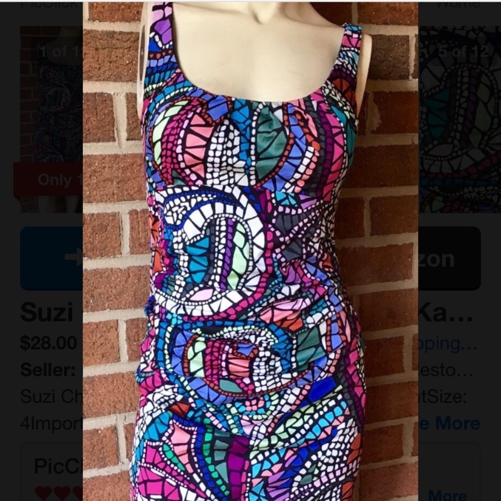 Suzi Chin for Maggy Boutique body con midi dress